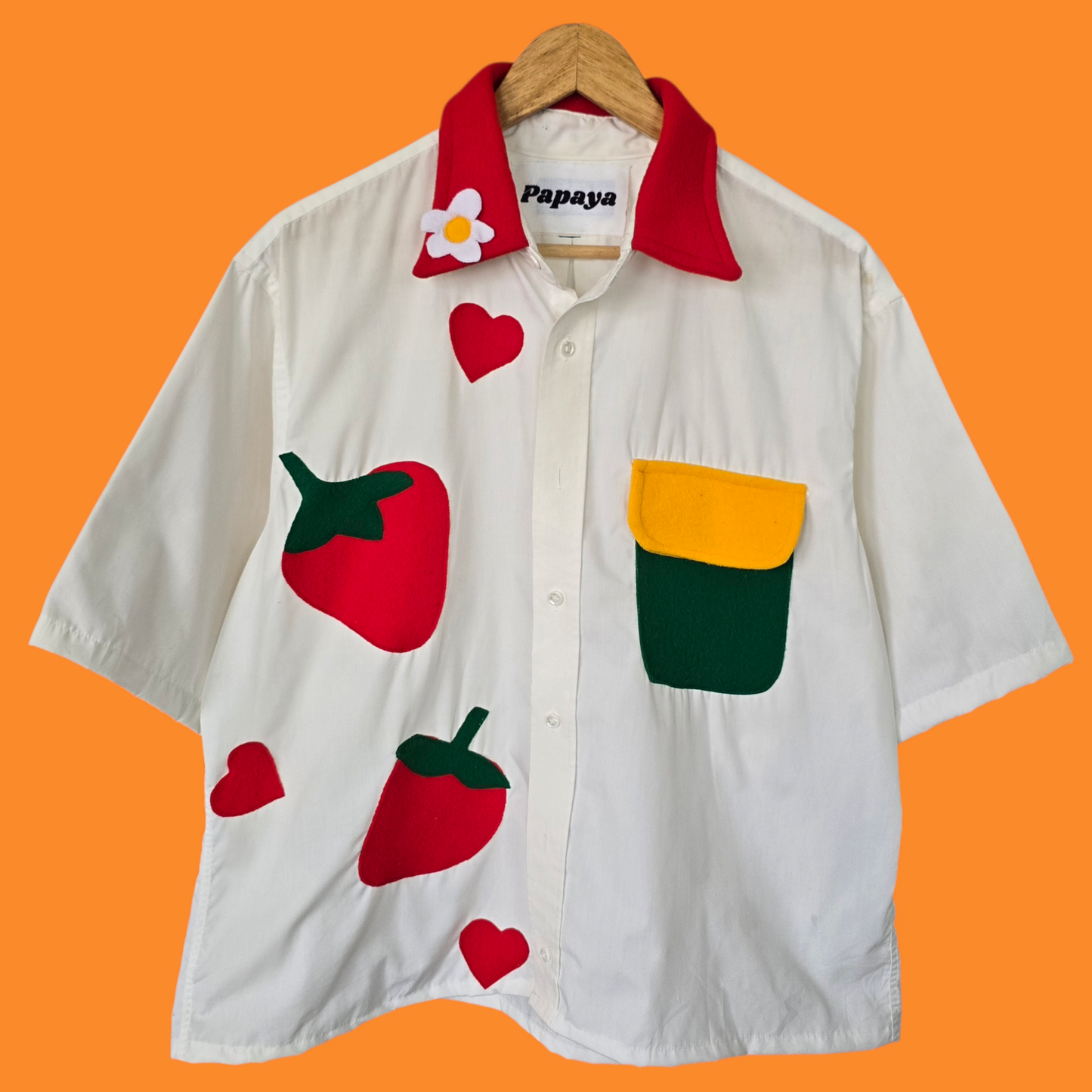 Strawberry Fruit Basket Button Down
