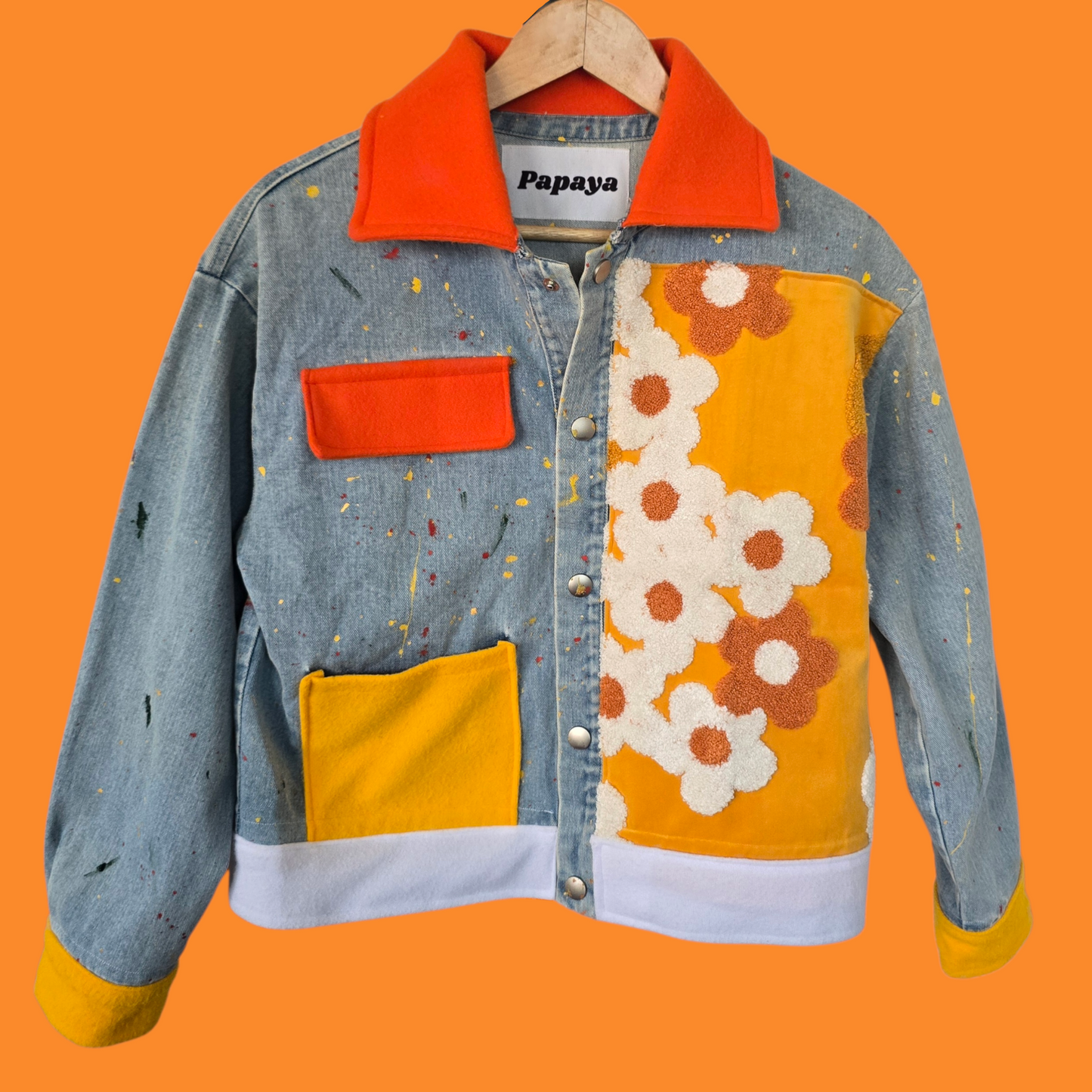 Floral Patchwork Denim Jacket