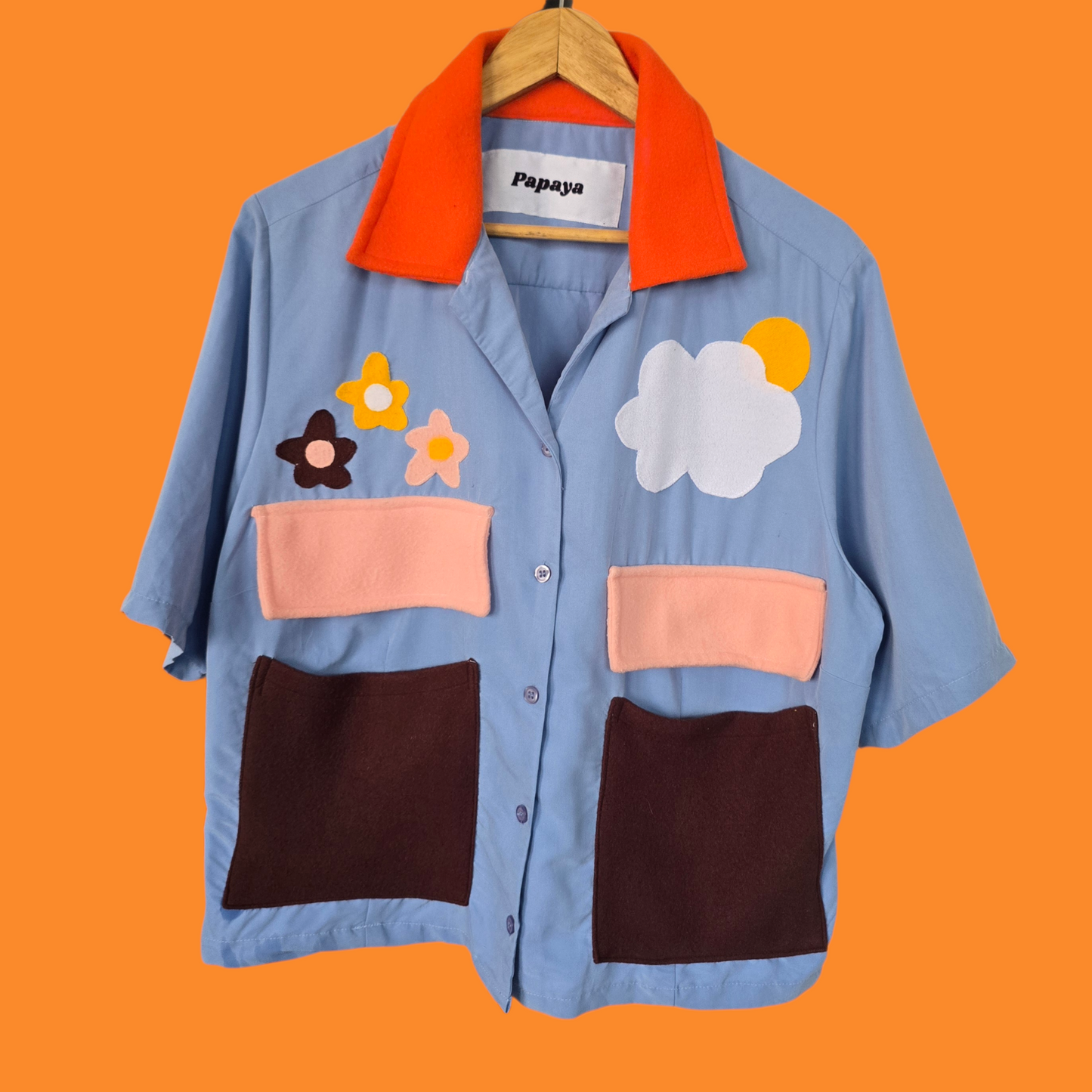 Blue Hybrid Button Down Shirt