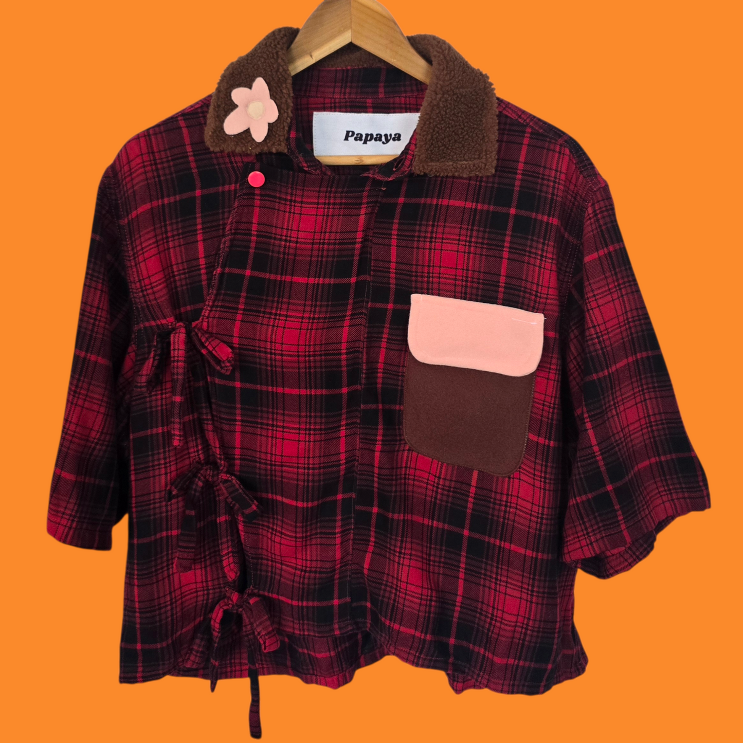 Red Plaid CNY Collection Cheongsam Top