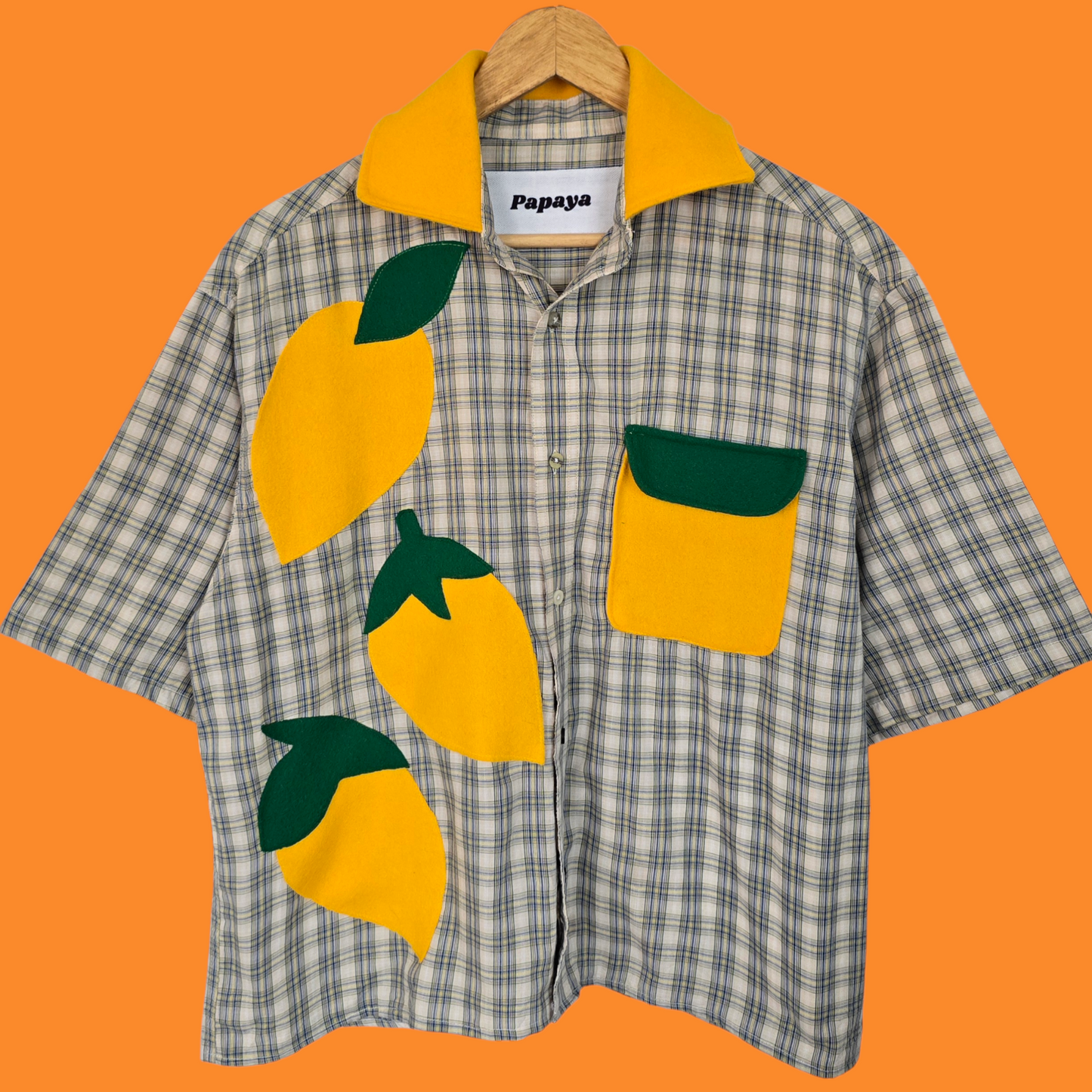 Lemon Fruits Basket Button Down