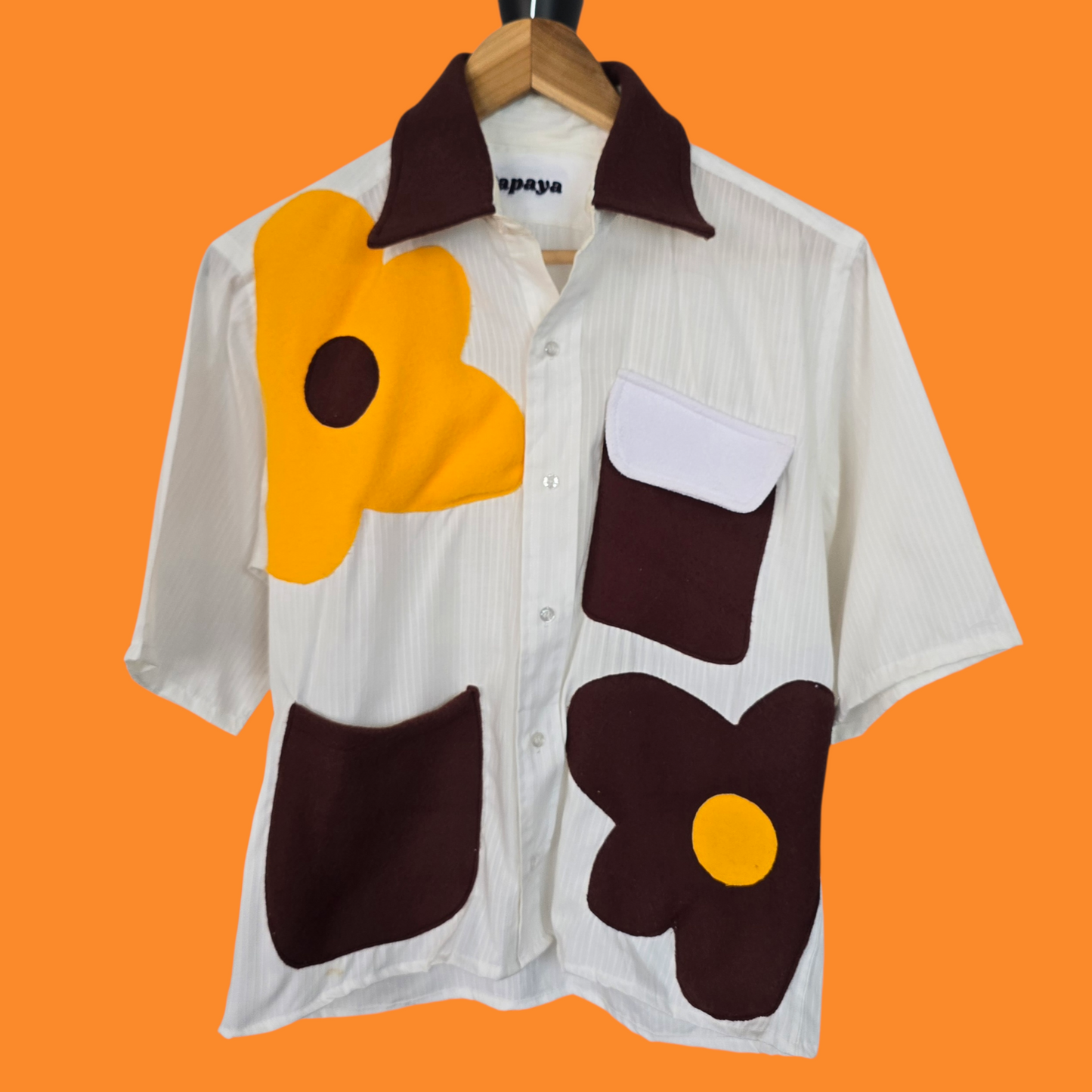 White Floral Hybrid Button Down